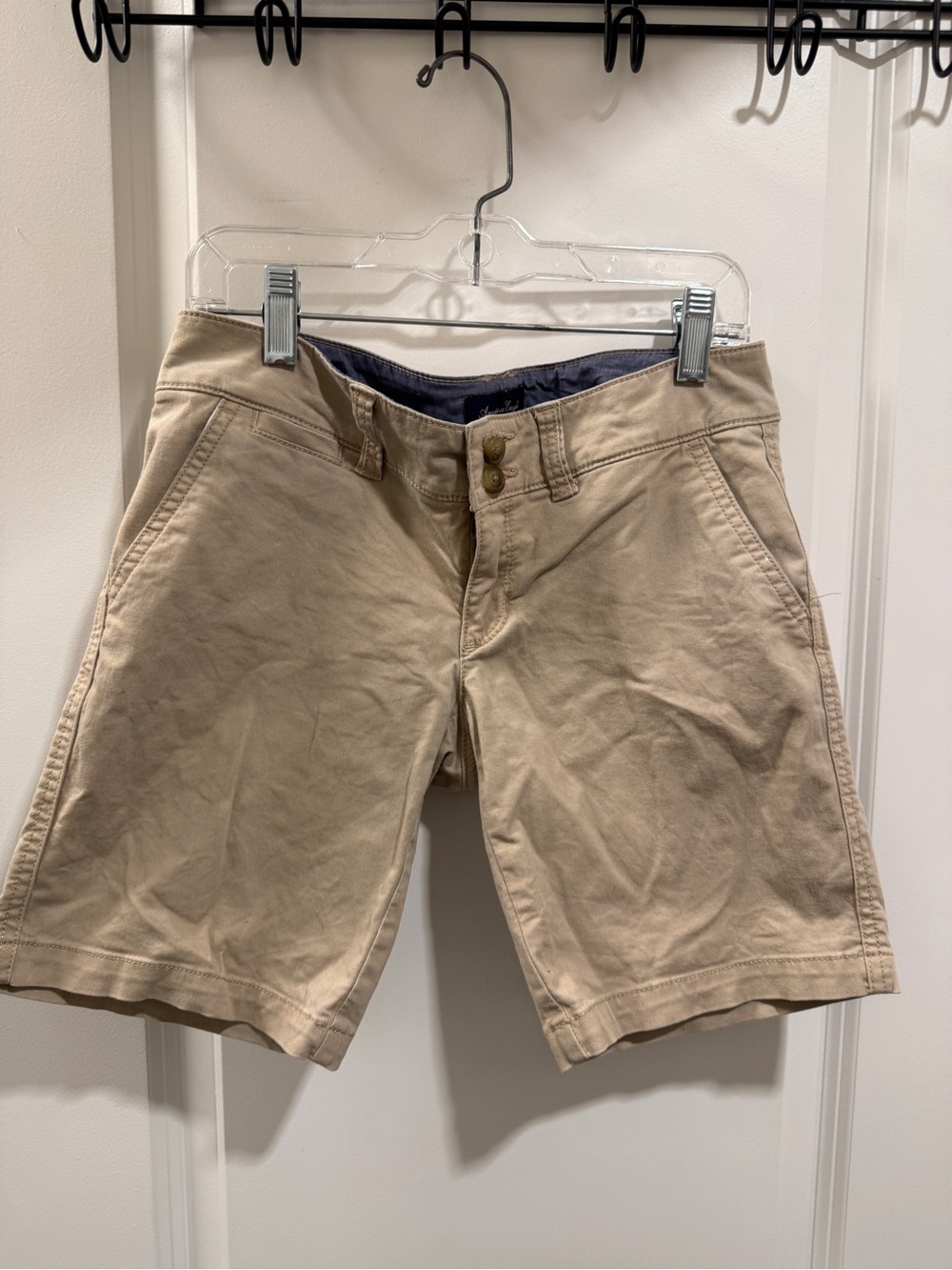 American Eagle Khaki Uniform Shorts